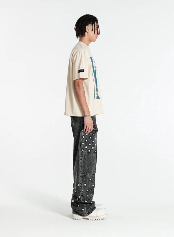 MOD WAVE MOVEMENTCamiseta"Soul Awaken Print Regular Fit Tee"color crudo