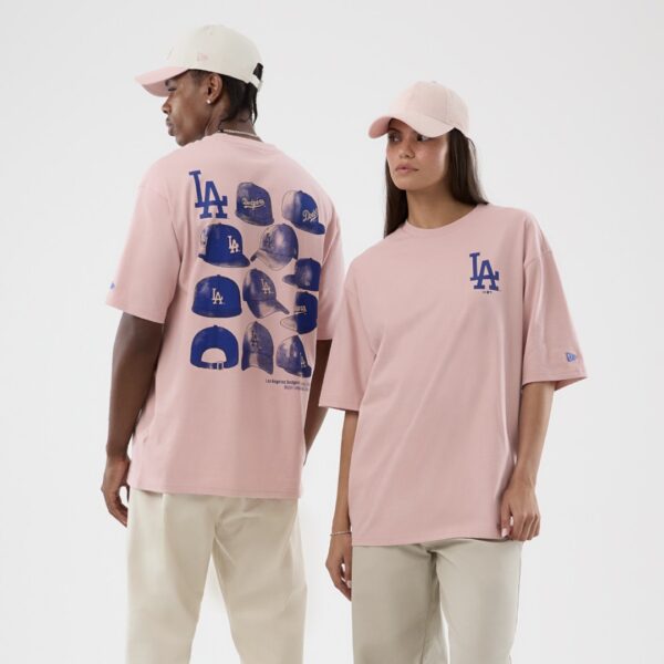 NEW ERACamiseta"MLB CAP GRPHC OS TEE LOSDOD PKR"color rosa