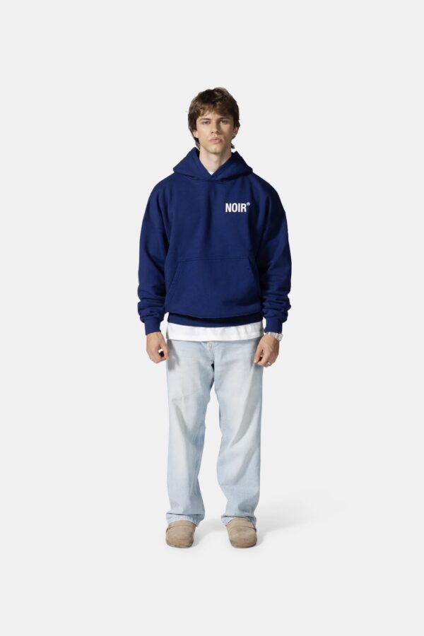 NOIR ESSENCESudadera"Essence Washed Navy Hoodie"color marino