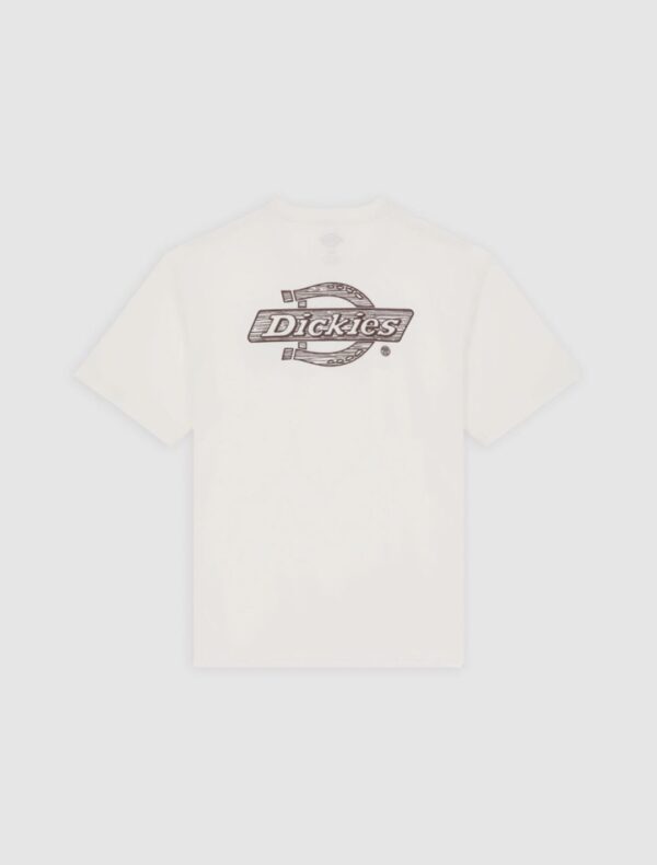 DIKIES Camiseta " WOOD LOGO TEE EGRET " color crudo