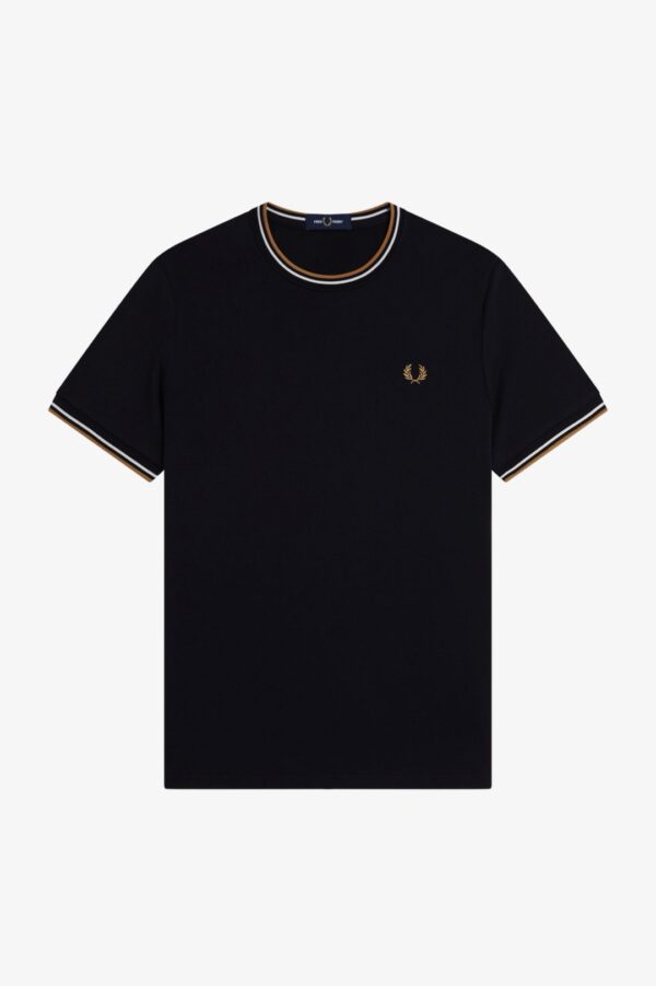 FRED PERRYCamiseta"TWIN TIPPED T-SHIRT"color negro