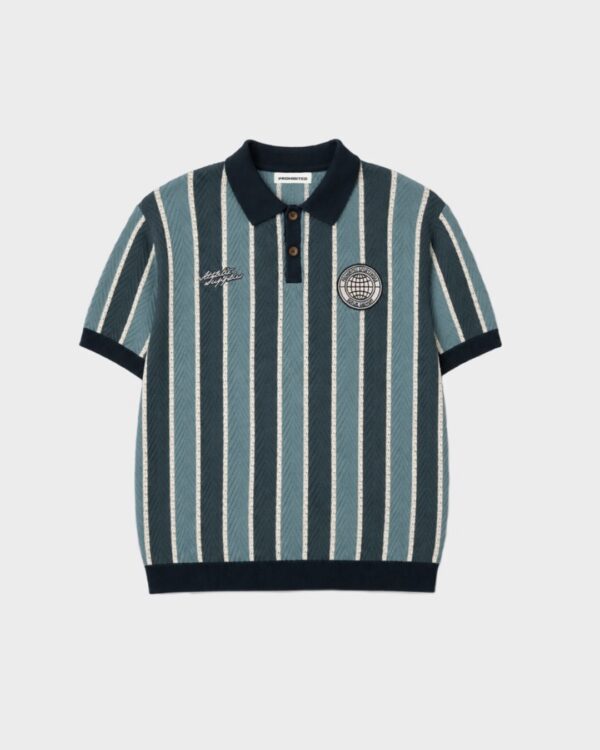 PROHIBITEDPolo"Court Knit Polo Green"color verde