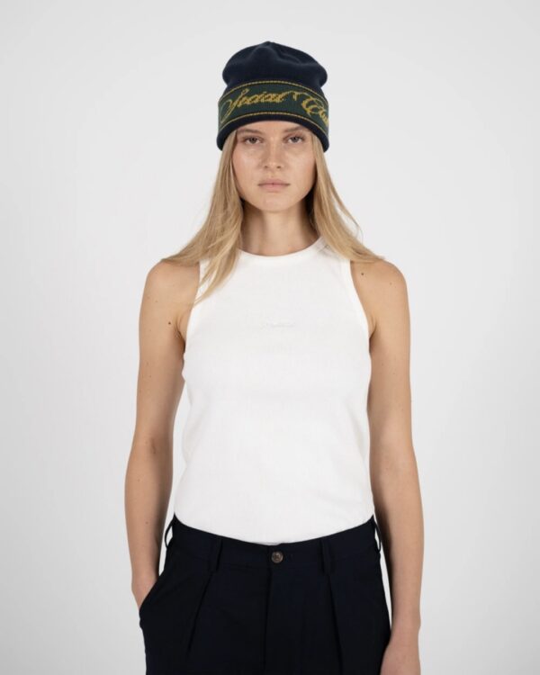 PROHIBITEDCamiseta"The Embroidery Tank Top"color blanco