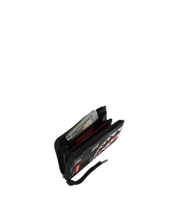 SPRAYGROUNDMonedero"GRAY PEEKING CHARACTER CHECK WALLET"