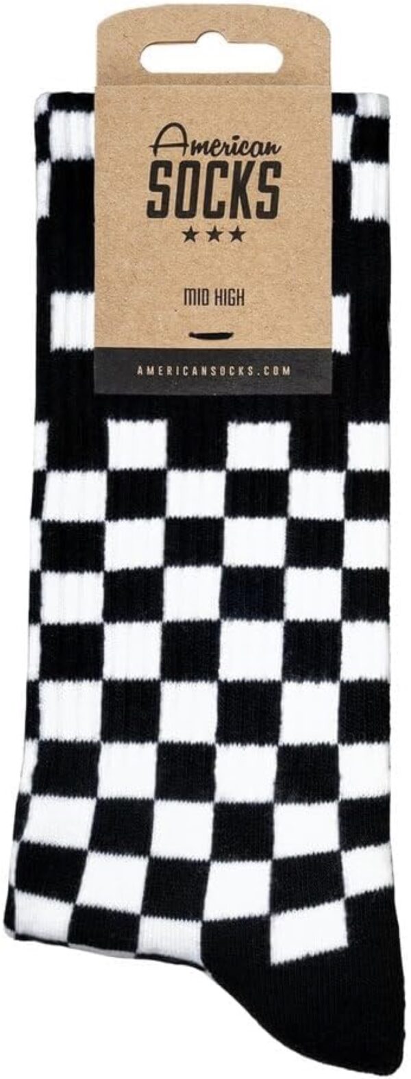 AMERICAN SOCKSCalcetines"Checkerboard B/W"miid high