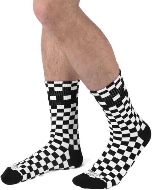 AMERICAN SOCKSCalcetines"Checkerboard B/W"miid high