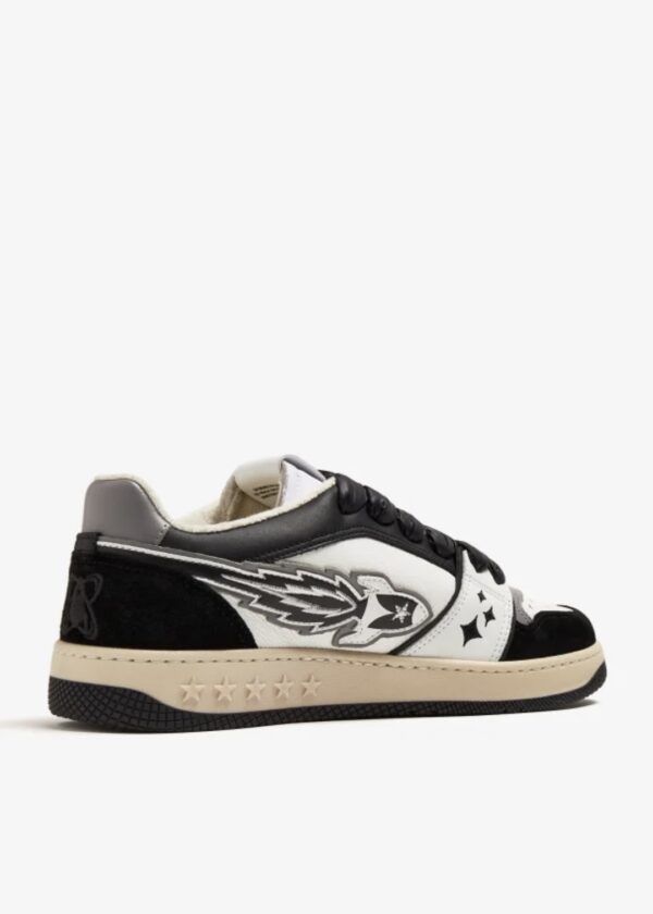 ENTERPRISE JAPAN Sneakers " EJ EGG ROCKET - LOW SNEAKER CALF LEATHER/TUMBLED WHITE/BLACK