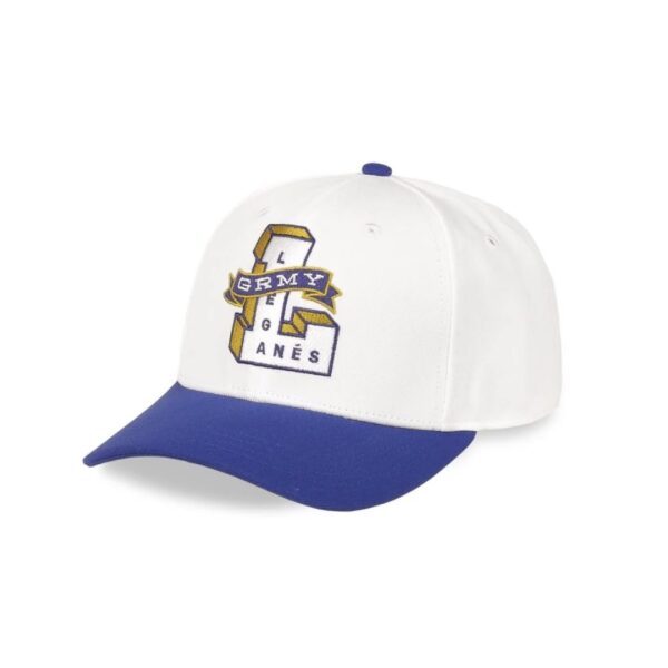 GRIMEY Gorra " LEGA X GRMY WE ALWAYS DREAMING CURVED VISOR SNAPBACK CAP " color blanco roto