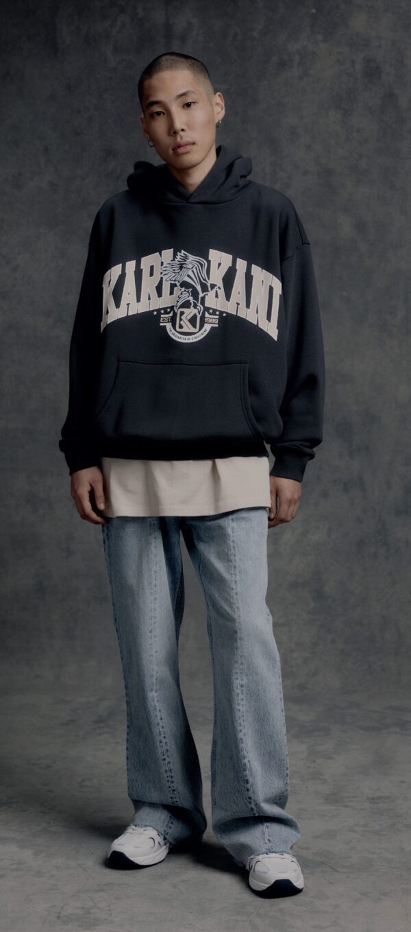 KARL KANI Panttalon " Og Denim Flared Pants bleached blue " color azul