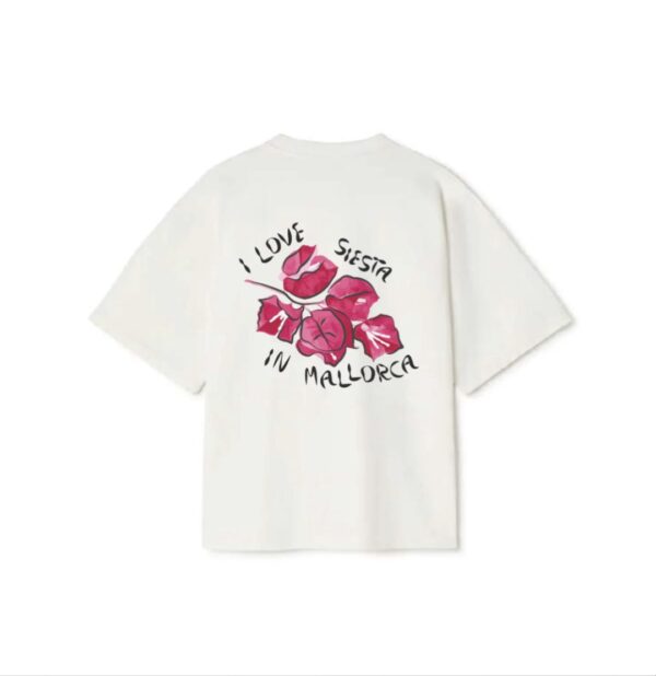 NOIR ESSENCECamiseta"Buganvilla White t-shirt"color blanco