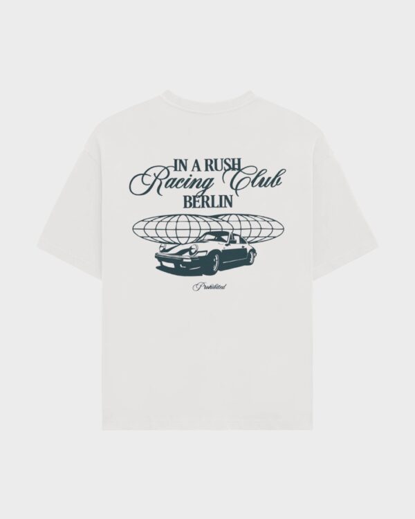 PROHIBITEDCamiseta"IIn A Rush Tee Off-White"color blanco