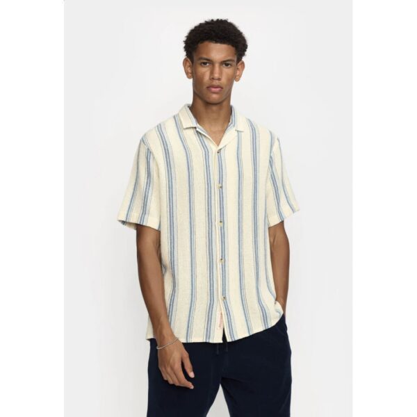 REVOLUTION Camisa "Short-sleeved Cuban Shirt" color azul