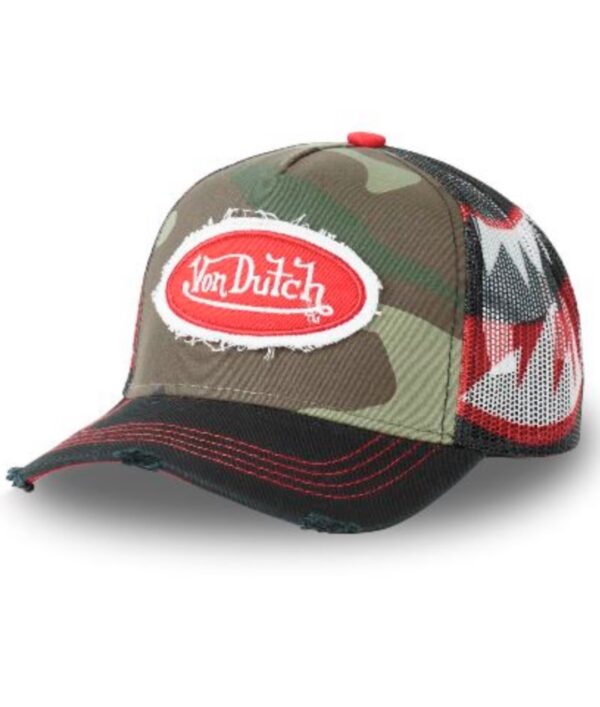 VON DUTCHGorra"VD/0/CAS1/WAR"camuflage-rojo