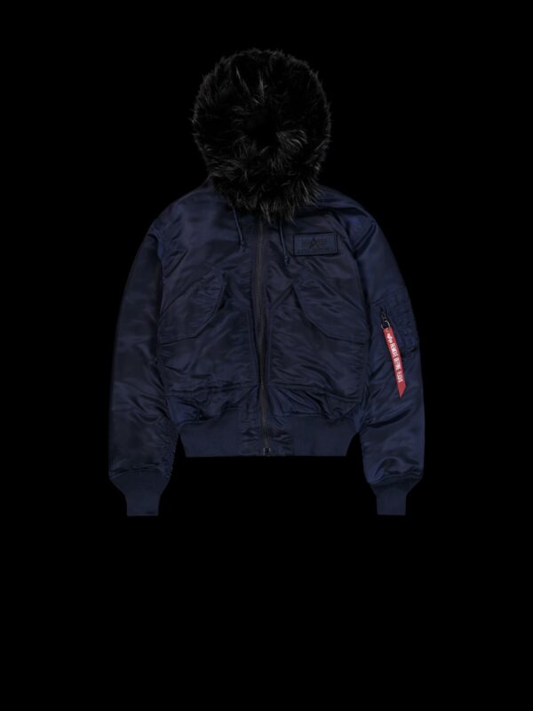 ALPHA INDUSTRIESBomber"45P Hooded Custom"color azul