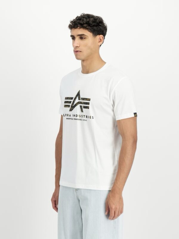 ALPHA INDUSTRIESCamiseta"Basic T-Shirt BL Effect Print"color blanco