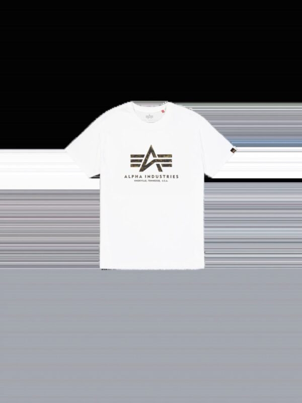 ALPHA INDUSTRIESCamiseta"Basic T-Shirt BL Effect Print"color blanco