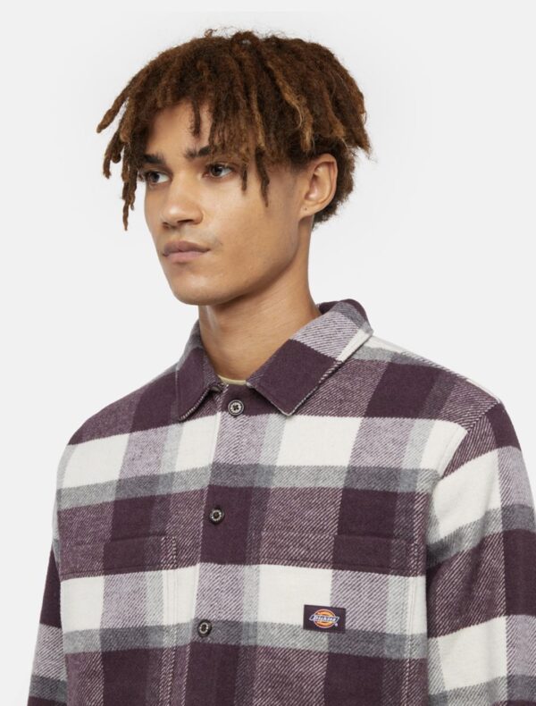DIKIES Camisa " PLAID COALING LS SHIRT PLUM PERFECT "