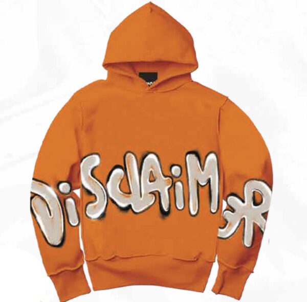 DISCLAIMERSudadera Front color naranja