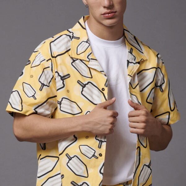 DOLLY NOIR Camisa " MAMBO PATTERN AL LIMONE BOWLING SHIRT " color unico