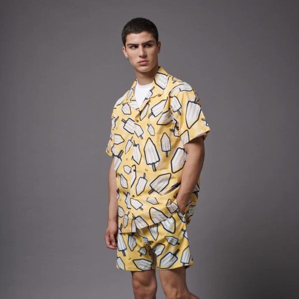 DOLLY NOIR Camisa " MAMBO PATTERN AL LIMONE BOWLING SHIRT " color unico