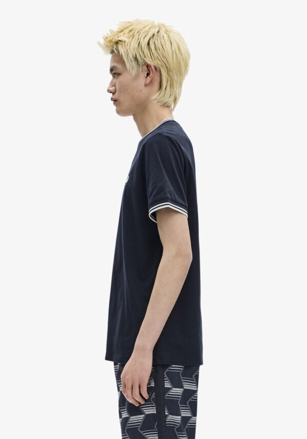 FRED PERRY Camiseta " Twin Tipped " color negro
