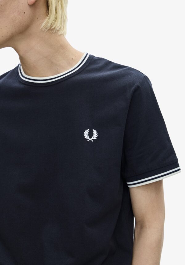 FRED PERRY Camiseta " Twin Tipped " color negro