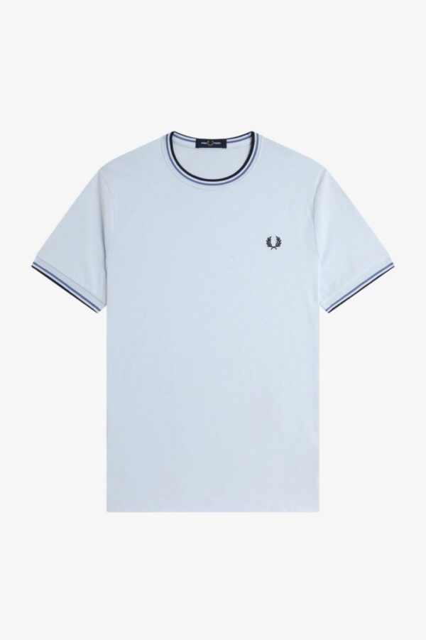 FRED PERRYCamiseta"TWIN TIPPED T-SHIRT"color celeste