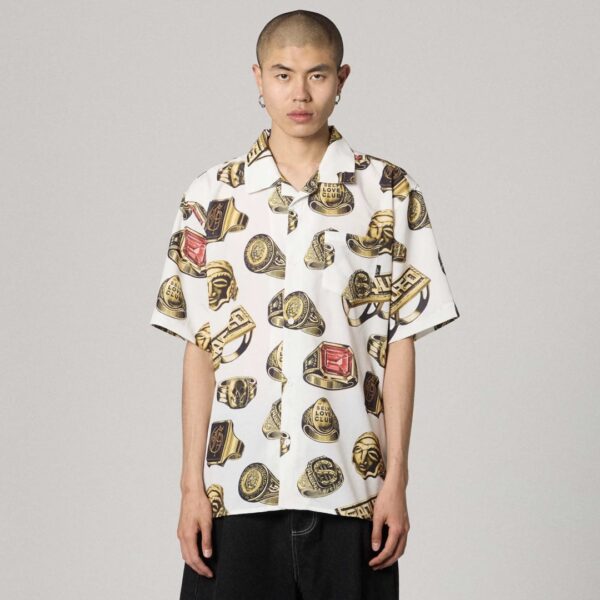 GRIMEYCamisa"THE OG TOUR BUTTON UP SHIRT"color blanco