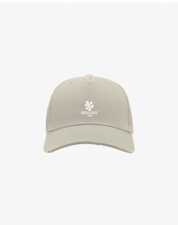 NOIR ESSENCEGorra"Ripped Cap"color beige