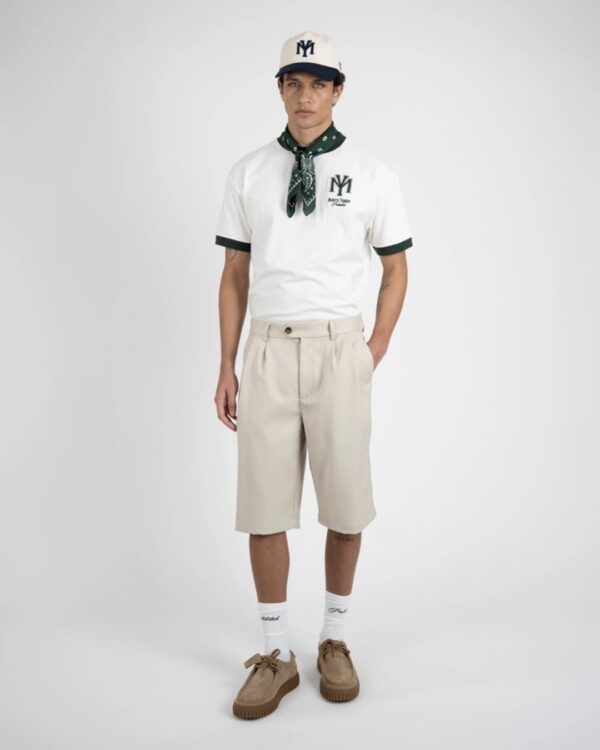 PROHIBITEDBermudas"Newport Pleated Shorts"color crudo