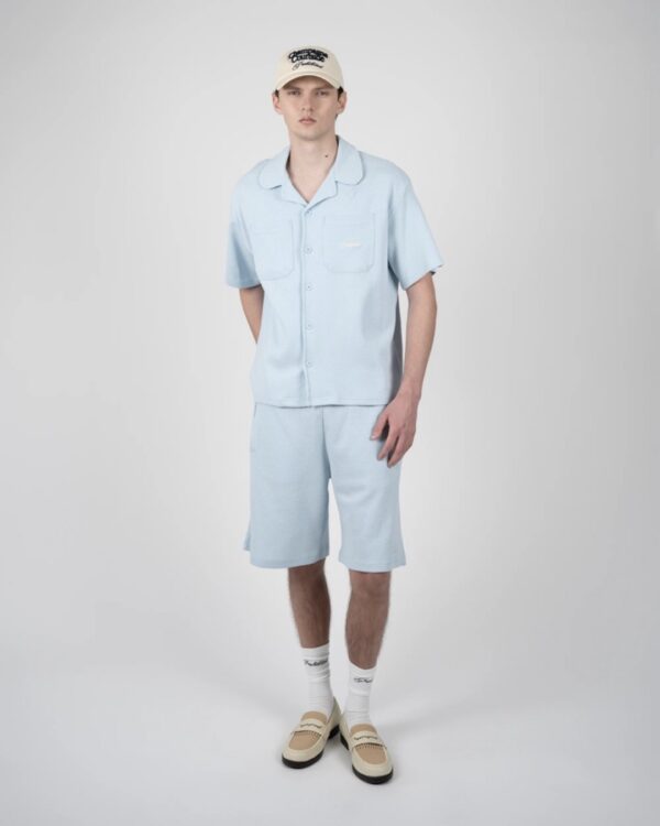 PROHIBITEDCamisa"Seaside Waffle Shirt Sky"color celeste