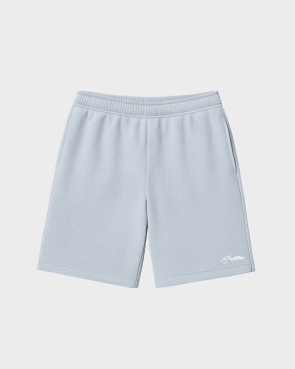PROHIBITEDBermudas"Seaside Waffle Shorts"color celeste