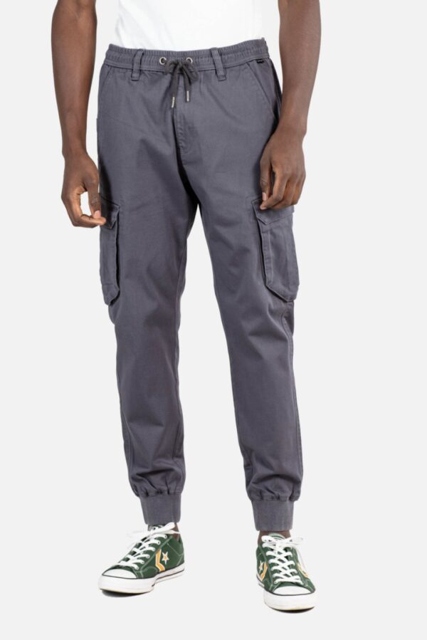 REELL Pantalon " REFLEX RIB CARGO " color gris oscuro