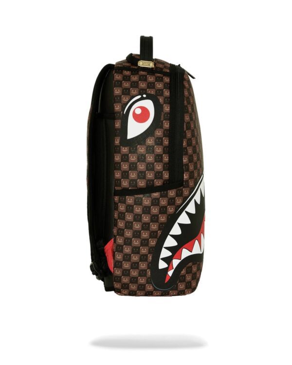 SPRAYGROUNDMochila"SHARKS IN PARIS WTF BUBBLE BROWN CHECK BACKPACK"