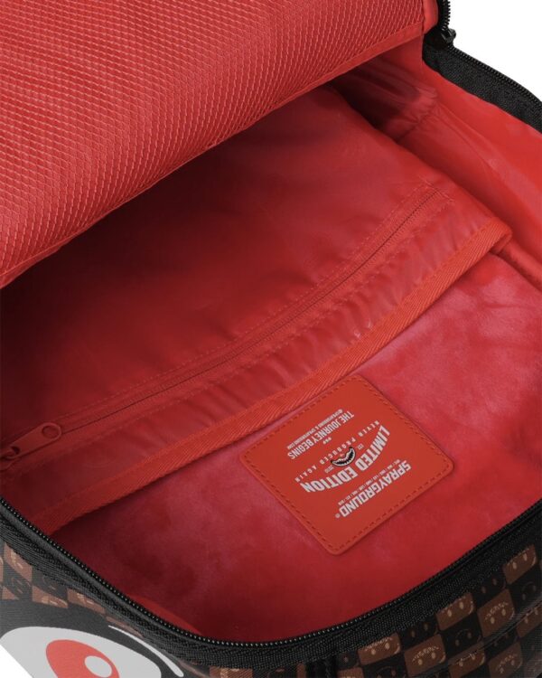SPRAYGROUNDMochila"SHARKS IN PARIS WTF BUBBLE BROWN CHECK BACKPACK"