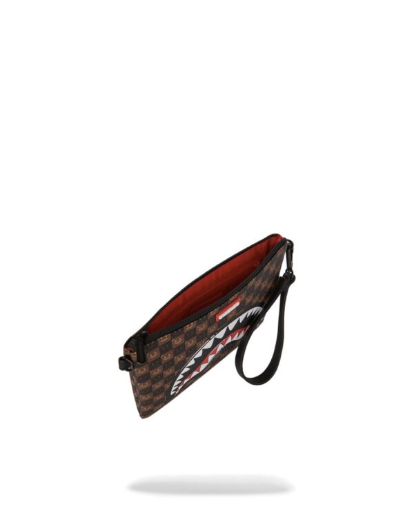 SPRAYGROUNDBolso"SHARKS IN PARIS WTF BUBBLE BROWN CHECK CROSSOVER CLUTCH"