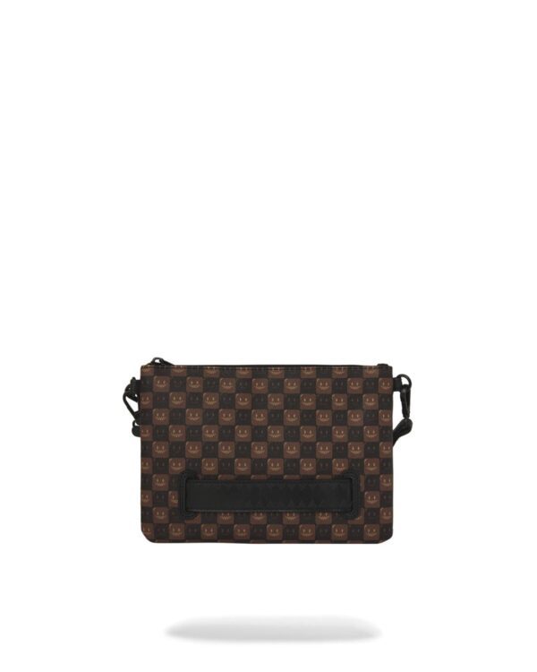 SPRAYGROUNDBolso"SHARKS IN PARIS WTF BUBBLE BROWN CHECK CROSSOVER CLUTCH"