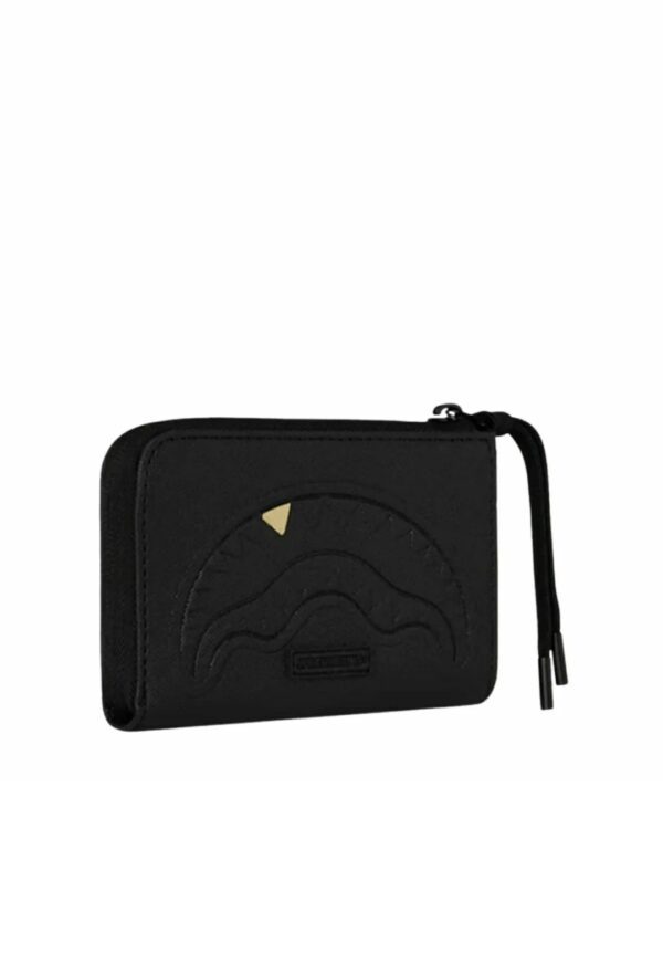 SPRAYGROUNDBilletero" BLACKED OUT EMBOSSED GOLD TOOTH WALLET"