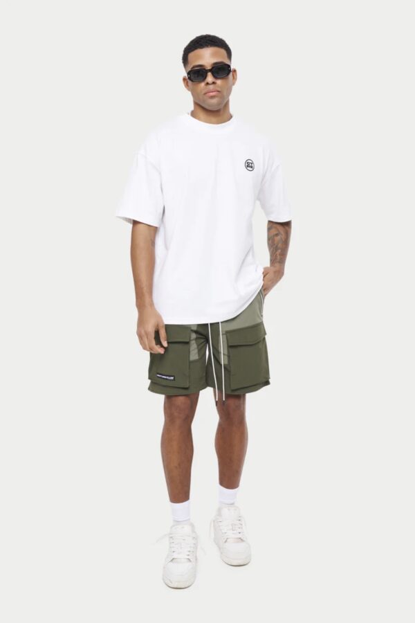 THE COUTURE CLUB Bermuda " Panelled Cargo " color khaki