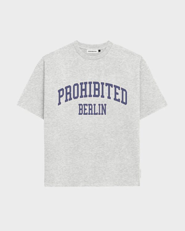 PROHIBITEDCamiseta"College Tee Grey Melange"color gris