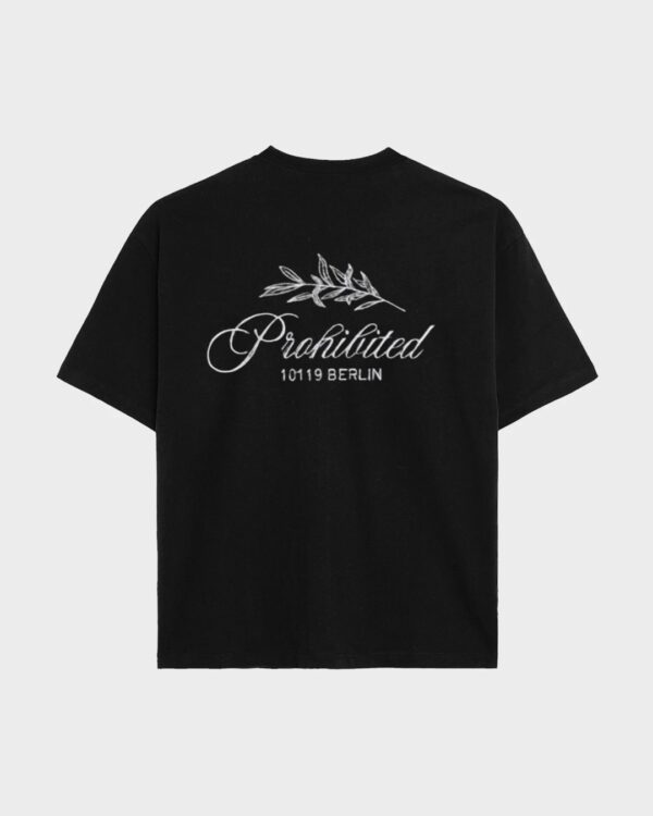 PROHIBITEDCamiseta"PB Leaf Tee black"color negro