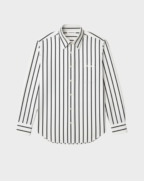 PROHIBITEDCamisa"Reverse Dress Shirt White"color blanco