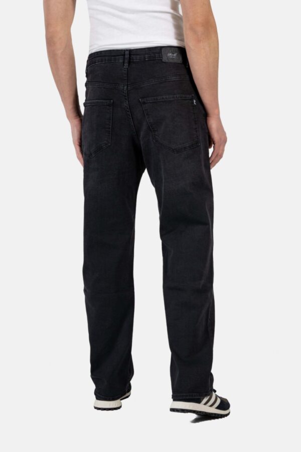 REELLPantalon"Solid Loose Tapered"color negro lavado