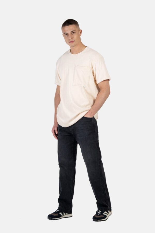 REELLPantalon"Solid Loose Tapered"color negro lavado