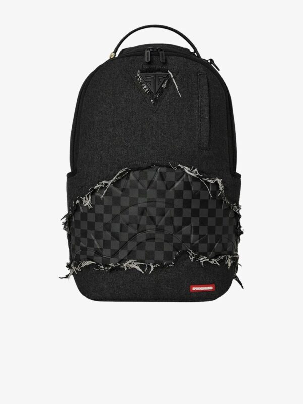 SPRAYGROUNDMochila"BLACK DENIM TEAR SHARK BACKPACK"