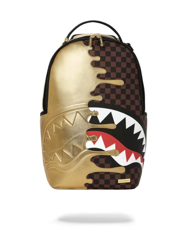 SPRAYGROUNDMochila"SHARKS IN PARIS GOLD DRIP BACKPACK"