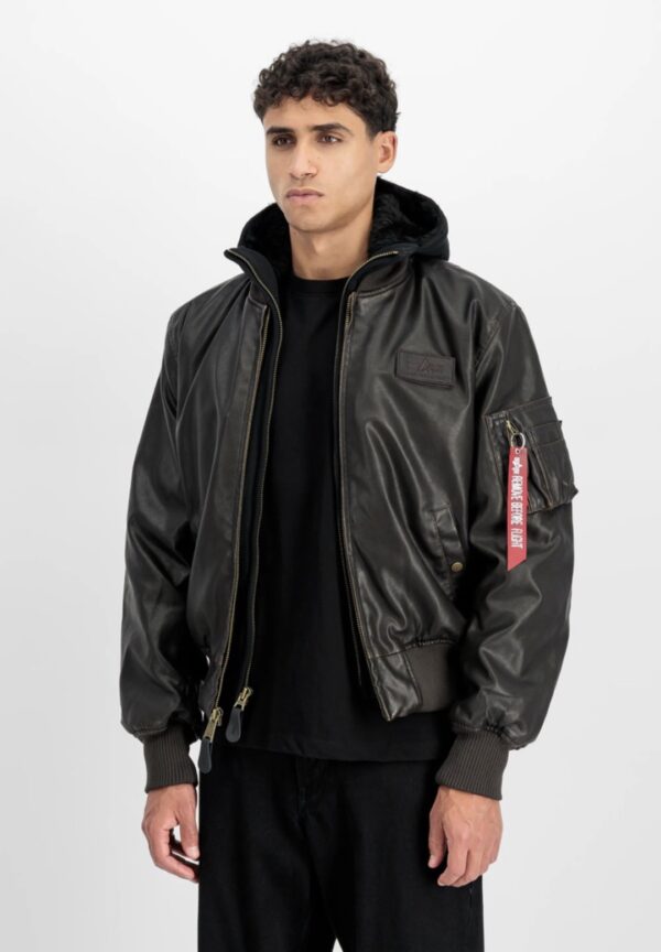 ALPHA INDUSTRIESBomber"MA-1 D-Tec Faux Leather"color marron