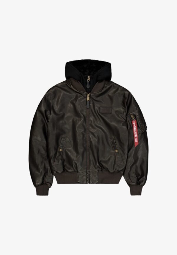 ALPHA INDUSTRIESBomber"MA-1 D-Tec Faux Leather"color marron