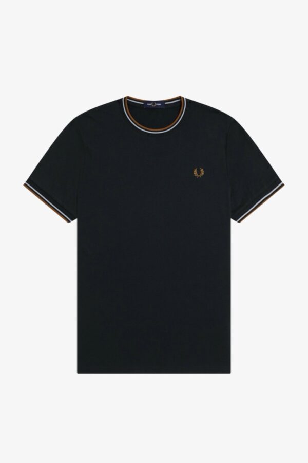 FRED PERRYCamiseta"Twin Tipped"color verde oscuro