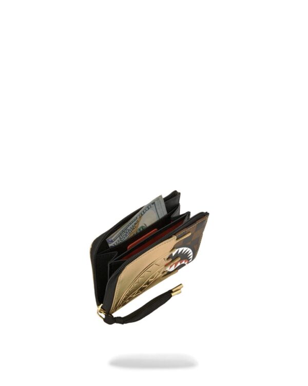 SPRAYGROUNDBilletero"SHARKS IN PARIS GOLD DRIP WALLET"